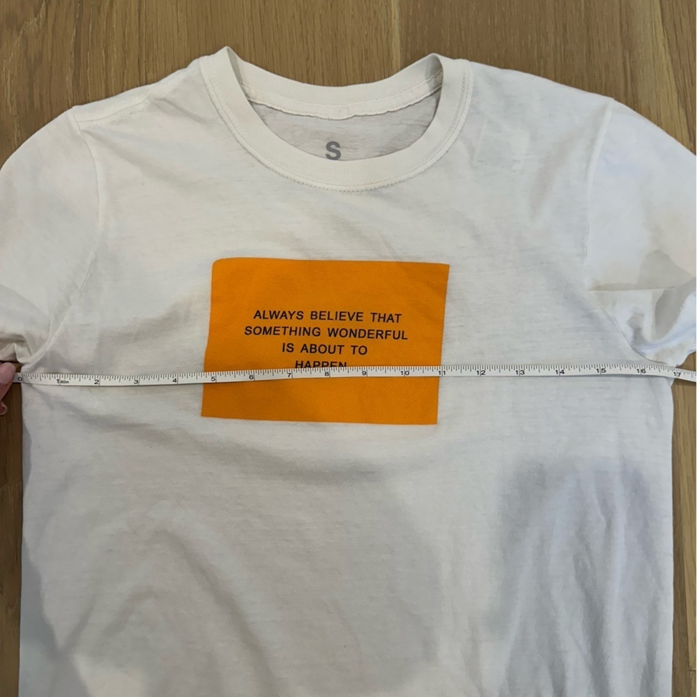 Urban Outfitters Graphic Tee Tshirt White Small Motivational Happy Smiley Summer - Picture 9 of 12